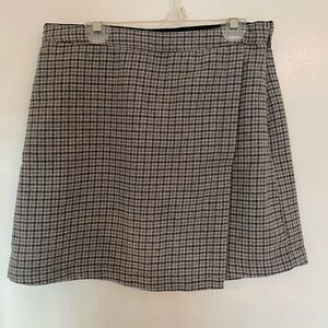 Plaid Wool Mini Skirt